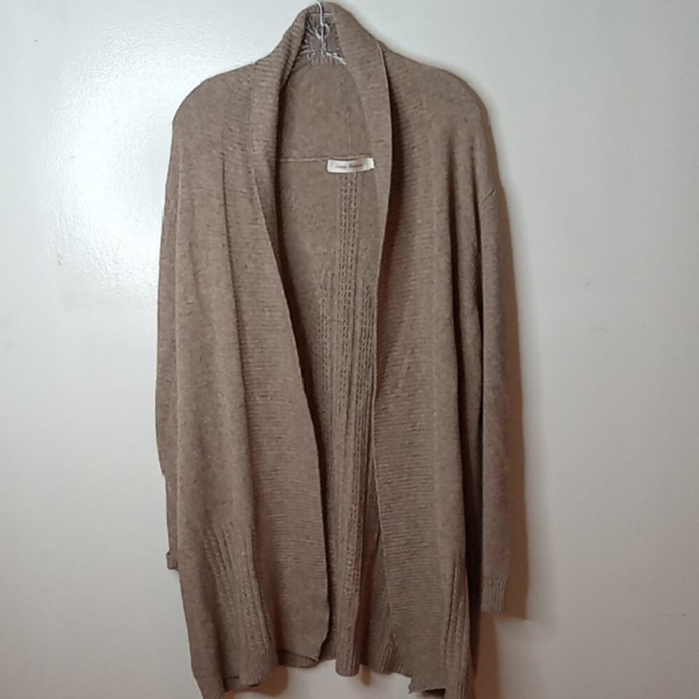 Simply Couture Women's XL Beige Open-Front Cardigan. Office, Comfy